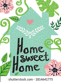 Home Sweet Home Lettering Black Text Stock Vector (Royalty Free ...