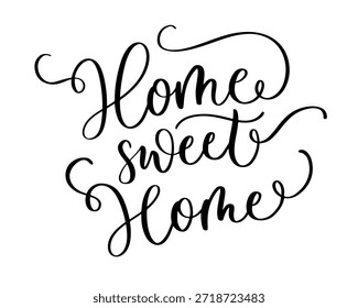 Casa Doce Casa lettering em elegante script cursivo com floreios decorativos