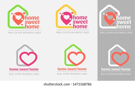 Home Sweet Home Logo. Real Estate Logo Template.