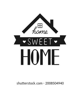 Home sweet home logo. Vector illustration