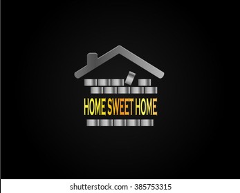 Home sweet home logo,vector illustration