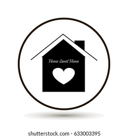 home sweet home on a white background