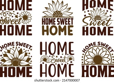Home Sweet Home Printable Vector Illustration