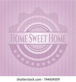 Home Sweet Home realistic pink emblem