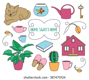 Home Sweet Home ,set of vector design elements