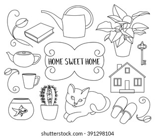 Home Sweet Home ,set of vector design elements