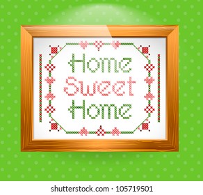 Home Sweet Home Sign. Vector