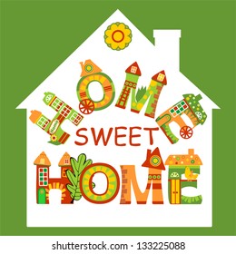 Home Sweet Home Sign, Vector Version