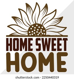 Ilustración de vectores imprimibles SVG Home Sweet