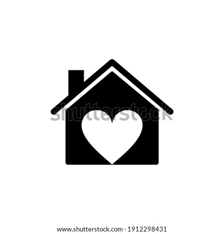 Home Sweet Home Symbol Icon. House of Love Icon. Vector Illustration