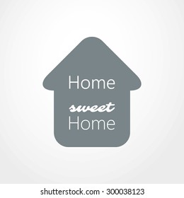 Home, sweet home text logo design 