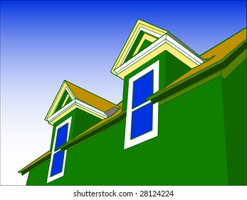 home sweet home vector contour line drawing