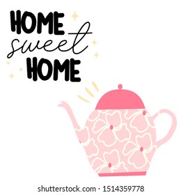 Home Sweet home vector cozy quote classic welcome house decor 