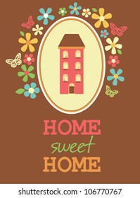 home sweet home. vector illustration