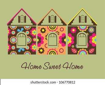 home sweet home. vector illustration
