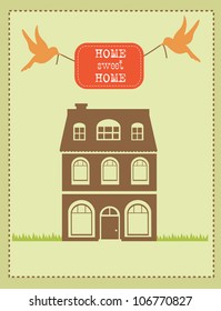 home sweet home. vector illustration