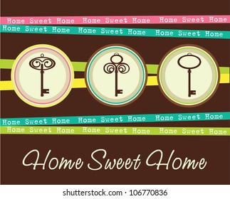 home sweet home. vector illustration
