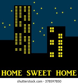 home sweet home. vector illustration