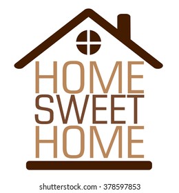 home sweet home. vector illustration