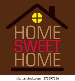 home sweet home. vector illustration