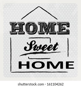 Home sweet home vintage illustration concept