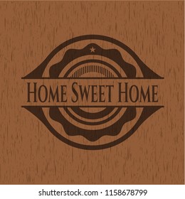 Home Sweet Home wood emblem. Vintage.