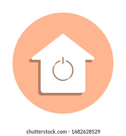 Home, switch badge icon. Simple glyph, flat vector of ecology icons for ui and ux, website or mobile application
