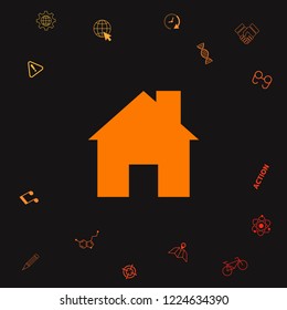 Home symbol icon. Graphic elements for your design