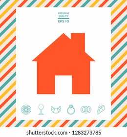 Home symbol icon. Graphic elements for your design