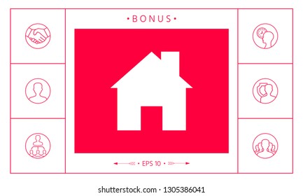 Home symbol icon. Graphic elements for your design