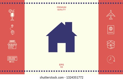 Home symbol icon. Graphic elements for your design
