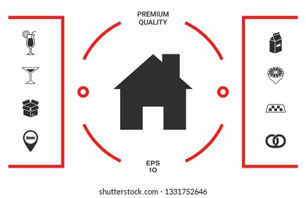 Home symbol icon. Graphic elements for your design