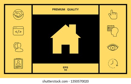 Home symbol icon. Graphic elements for your design