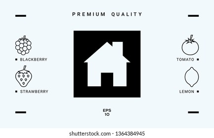 Home symbol icon. Graphic elements for your design