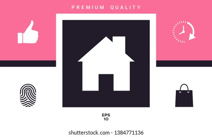 Home symbol icon. Graphic elements for your design