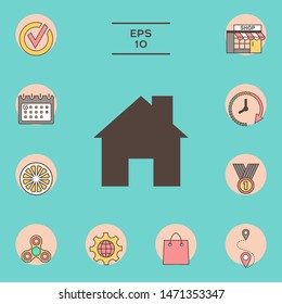 Home symbol icon. Graphic elements for your design