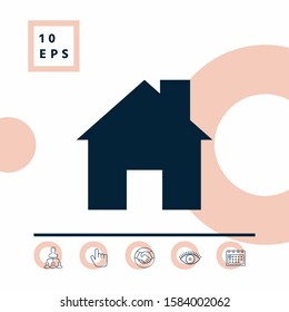Home symbol icon. Graphic elements for your design