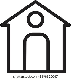 símbolo del hogar icono vector casa de señas propiedad inmobiliaria web ilusión residencial construcción