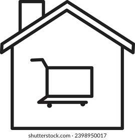 home symbol icon vector sign house business estate real web residential illustration