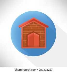 Home symbol icon,flat design,clean vector