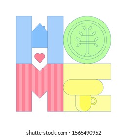 Home symbol. Vector design template. Family logo.