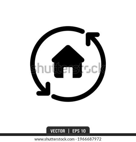 Home Sync icon vector, illustration logo template in trendy style. Suitable for many purposes.