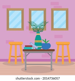 home table and chairs scene