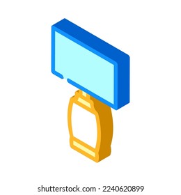 home table lamp isometric icon vector. home table lamp sign. isolated symbol illustration