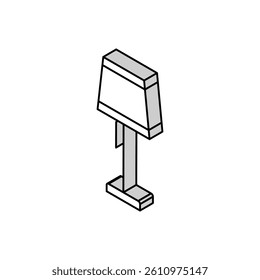 home table lamp isometric icon vector. home table lamp sign. isolated symbol illustration