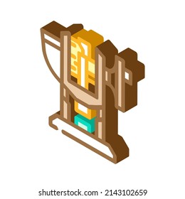 tableta de inicio pulse el vector de iconos isométricos. tableta de inicio, signo de presión. ilustración de símbolo aislado