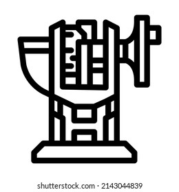 home tablet press line icon vector. home tablet press sign. isolated contour symbol black illustration