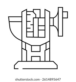 home tablet press line icon vector. home tablet press sign. isolated contour symbol black illustration