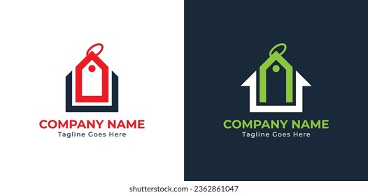 Home Tag Coupon or House sale Logo Concept sign icon symbol Element Design. Discount, Offer, Shop, Home sale Logotype. Vector illustration template