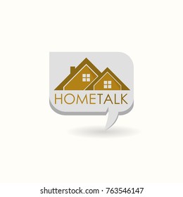 home talk bubble business logo